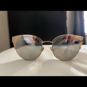 White and gold dior sunglasses. Worn twice. No scratches.